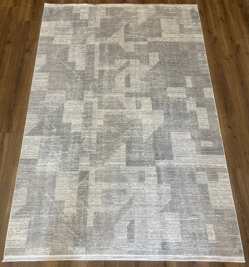 ORDİN GRİ  KREM  BAMBU SALON HALISI