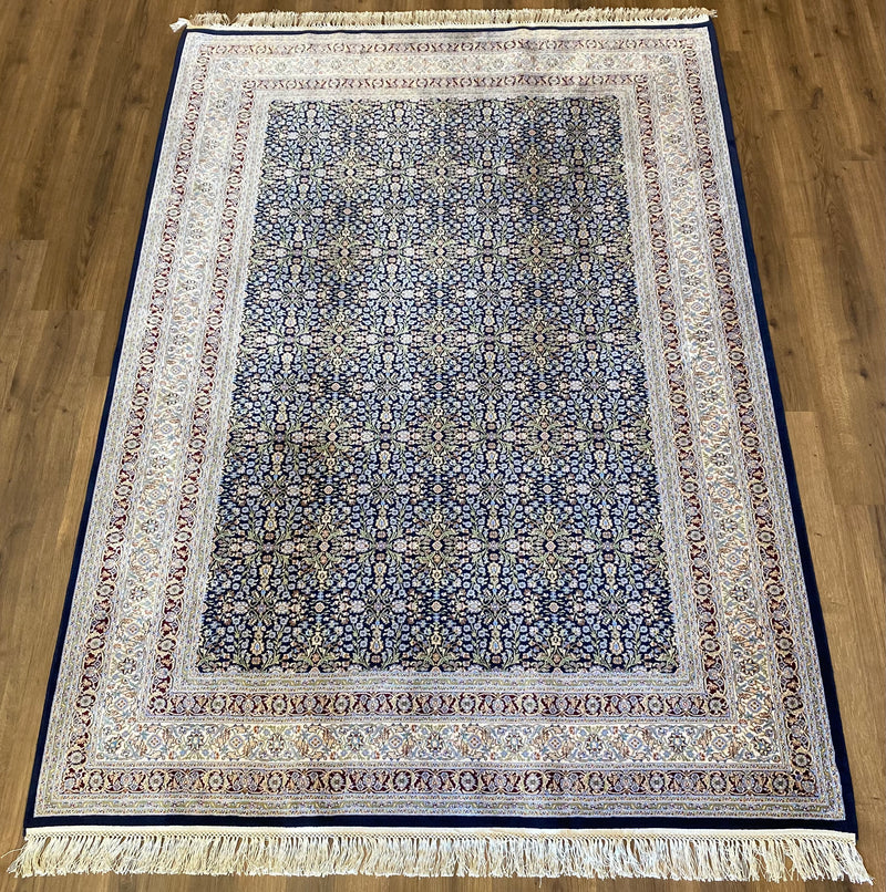 SÜMER  LACİVERT BORDO YEDİ DAĞIN ÇİÇEĞİ SALON HALISI